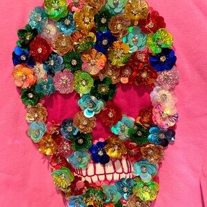 Skull pink sweatshirt